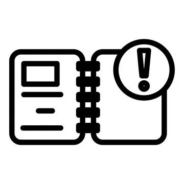 Technical book icon, outline style 스톡 일러스트