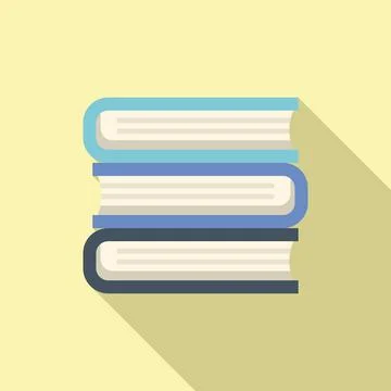 Technical book stack icon flat vector. Data support Stock Illustration