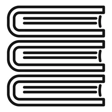 Technical book stack icon outline vector. Data support Stock Illustration