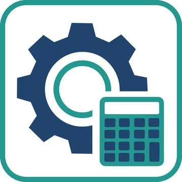Technical calculator business computation equipment icon 库存插图