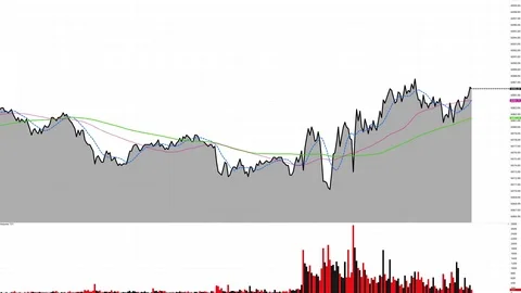 Technical candlestick price chart, panic sell of stock. Stock Footage 83649651
