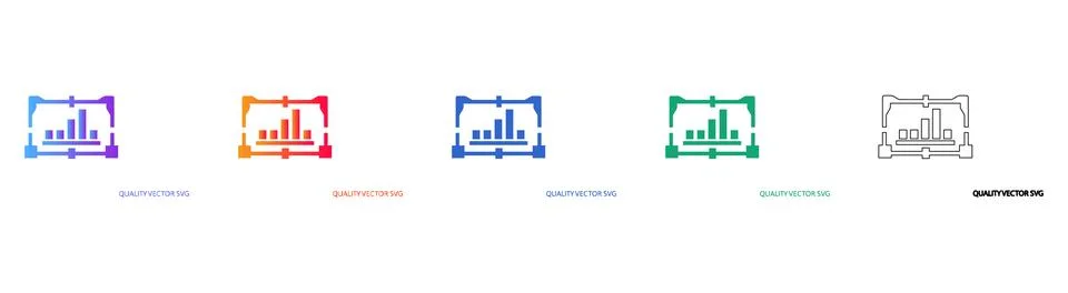 Technical Chart Editing Icons 스톡 일러스트
