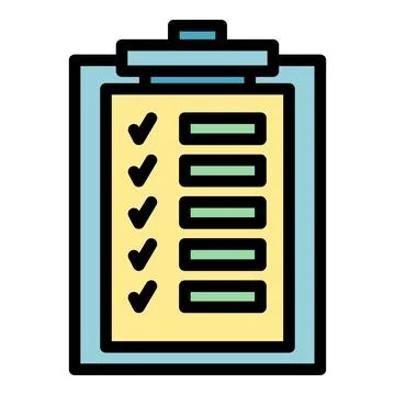 Technical check list icon vector flat Stock Illustration