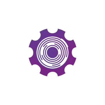 Technical cog or gear wheel with futuristic circle. vector illustration isola イラスト素材