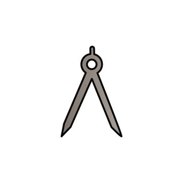 Technical compass color gradient vector icon Stock Illustration