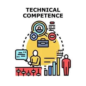 Technical competence concept developing professional skills and expertise Stock Illustration
