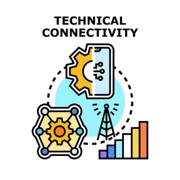 Technical connectivity concept symbolizing global network communication Stock Illustration