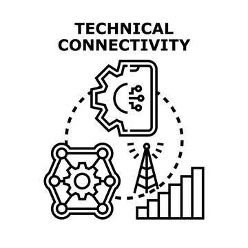 Technical connectivity concept symbolizing global network communication Stock Illustration