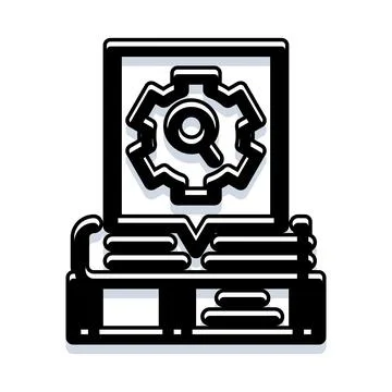 Technical content writing process development flat icon イラスト素材