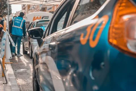 Technical control of the vehicles Stock Photos