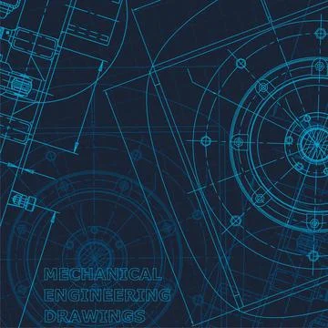 Technical cyberspace, Corporate Identity. Blueprint. Vector engineering illus 库存插图