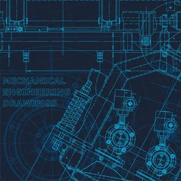 Technical cyberspace, Corporate Identity. Blueprint. Vector engineering illus Stock Illustration