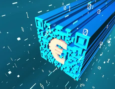 Technical data QR code and Euro, data identification イラスト素材