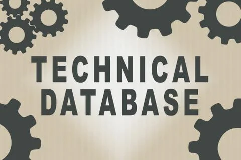 TECHNICAL DATABASE concept イラスト素材