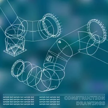 Technical design. Cover, banner, flyer Illustrazione stock