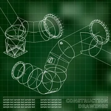 Technical design. Cover, banner, flyer Illustrazione stock