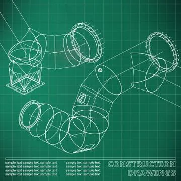 Technical design. Cover, banner, flyer Illustrazione stock