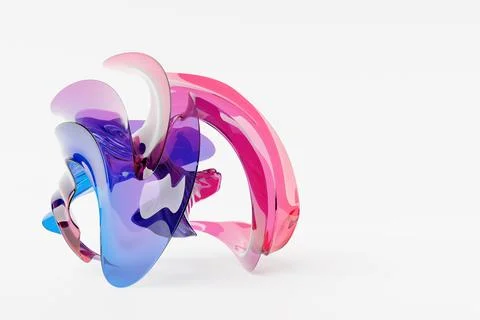 Technical design with a variety of colorful elements. Abstract 3D  illustrati Stock Illustration