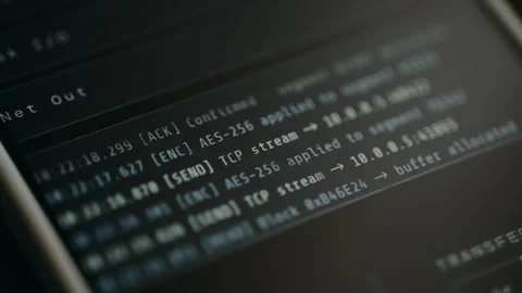 Technical details of data transfer Stock Footage 332467873