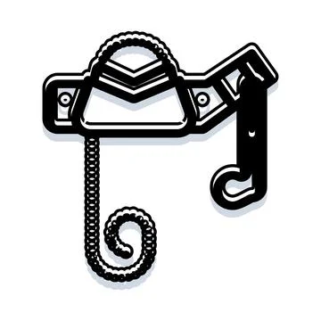 Technical device with mechanism and coiled spring Stock Illustration