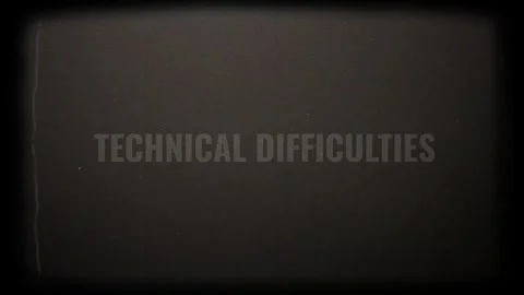 Technical difficulties notification with standby message Stock Footage 328236377