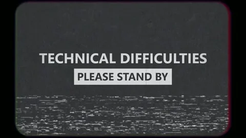 Technical difficulties please stand by warning screen Stock Footage 328238609