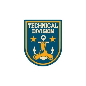 Technical division maritime forces uniform chevron Stock Illustration