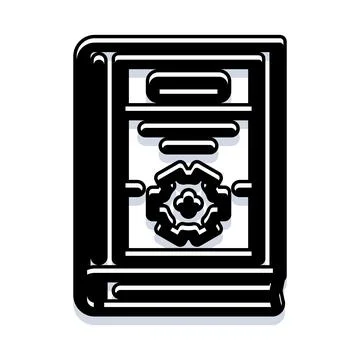 Technical document book icon for engineering guide Illustrazione stock