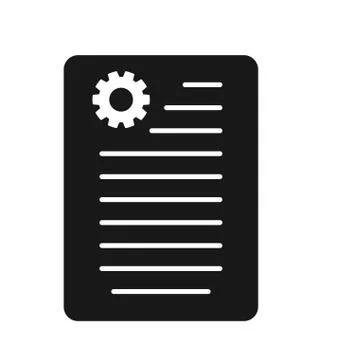 Technical Document Icon. Flat style vector EPS. Ilustração Stock
