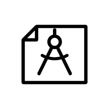 Technical document icon vector. Isolated contour symbol illustration Stock Illustration
