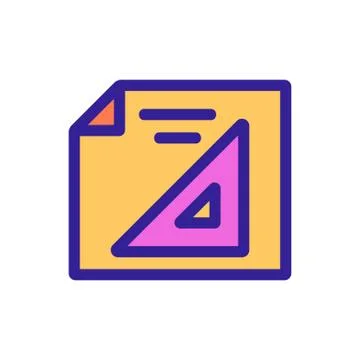 Technical document icon vector. Isolated contour symbol illustration Stock Illustration