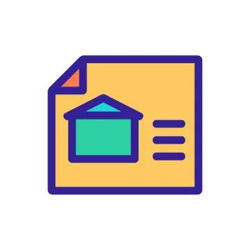 Technical document icon vector. Isolated contour symbol illustration Stock Illustration