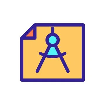 Technical document icon vector. Isolated contour symbol illustration Illustrazione stock