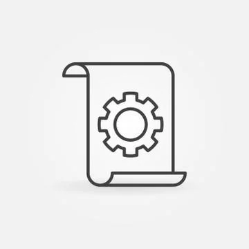 Technical documentation concept linear vector icon Stock Illustration