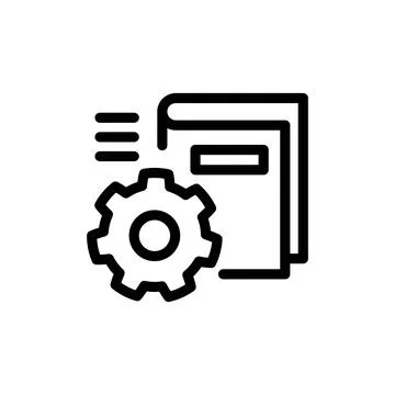 Technical documentation line icon. Editable stroke vector illustration Stock Illustration