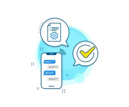 Technical documentation line icon. Instruction sign. Vector Stock Illustration