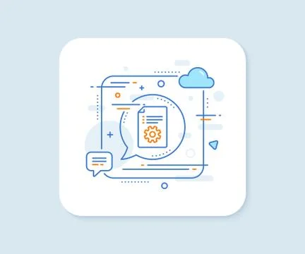 Technical documentation line icon. Instruction sign. Vector 스톡 일러스트