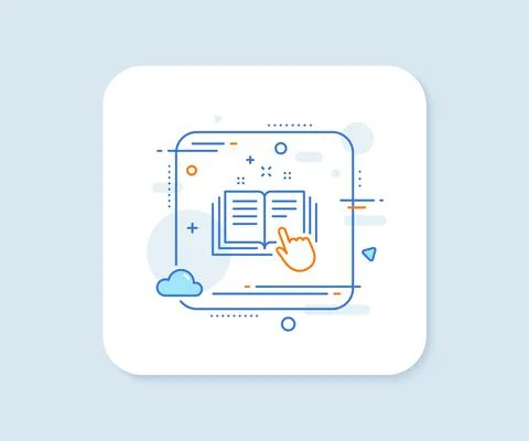 Technical documentation line icon. Instruction sign. Vector Stock Illustration