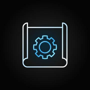 Technical documentation thin line creative vector icon Illustrazione stock