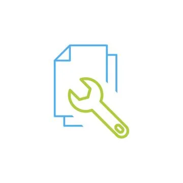 Technical documentation vector icon logo design Stock Illustration