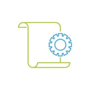 Technical documentation vector icon logo design Stock Illustration