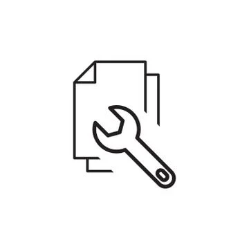Technical documentation vector icon logo design Stock Illustration