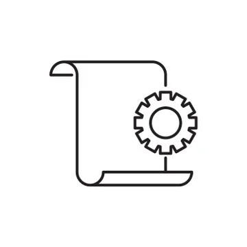 Technical documentation vector icon logo design Stock Illustration