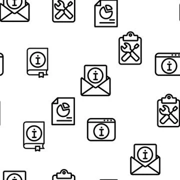 Technical Documentation Vector Seamless Pattern Stock Illustration