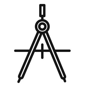Technical Drafting Tool Icon for Architectural Designs Stock Illustration