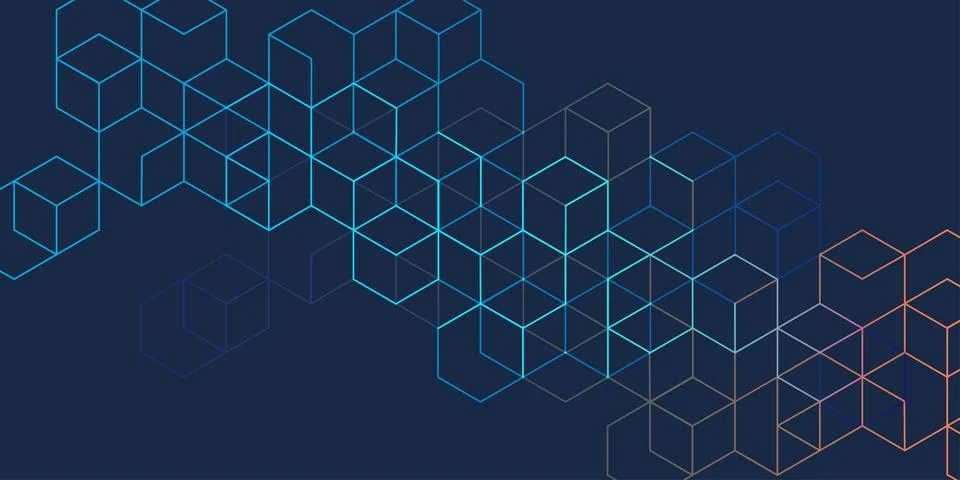 Technical drawing background . Geometric lines and squares. Stock Illustration