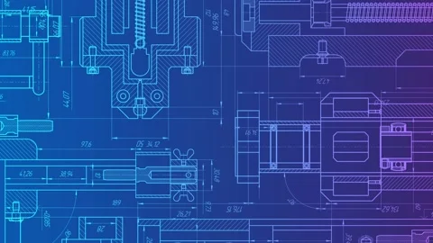 Technical drawing background .Mechanical Engineering background . Stock Footage 195329745