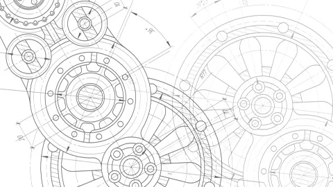 Technical drawing background .Mechanical Engineering background . Stock Footage 269691071
