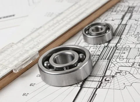Technical drawing  with bearing 写真素材