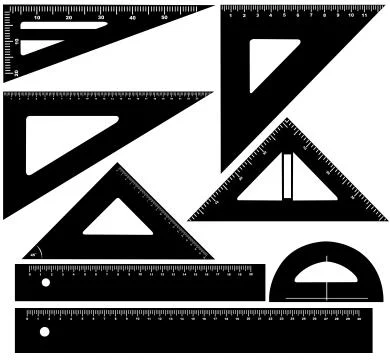 Technical drawing equipment illustration Stock Illustration